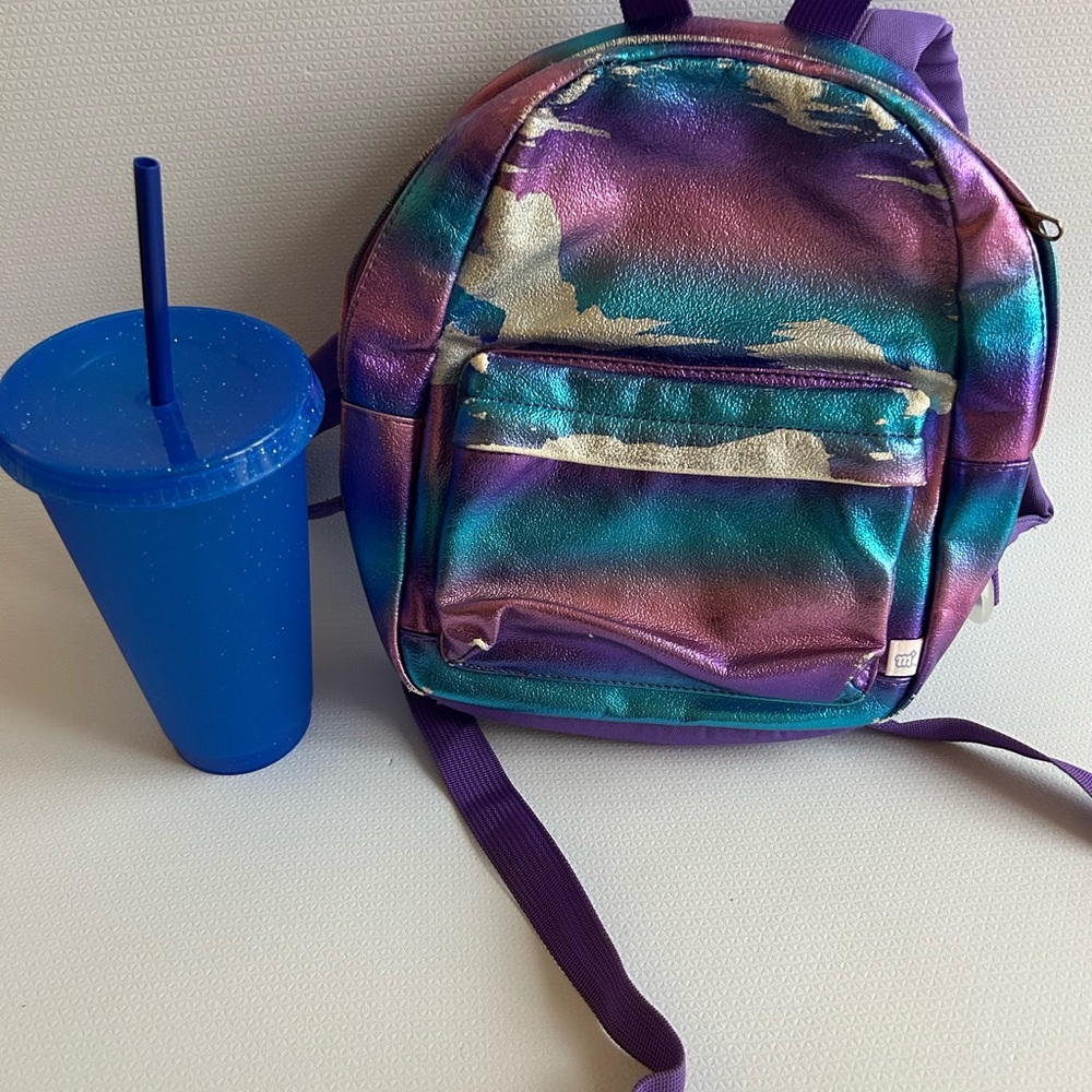 Target Multicolor Kids Backpack with Blue Cup